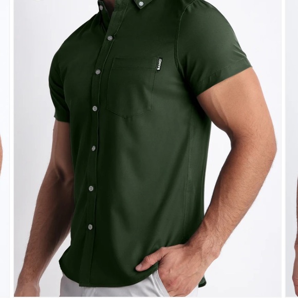 BANG Miami Army Green Casual Button Down Shirt - Picture 2 of 12
